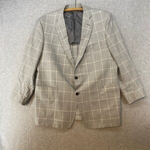 Brooks Brothers 46 Reg Blazer • Estrato • Regent Fit 1818 • Grey Window Pane